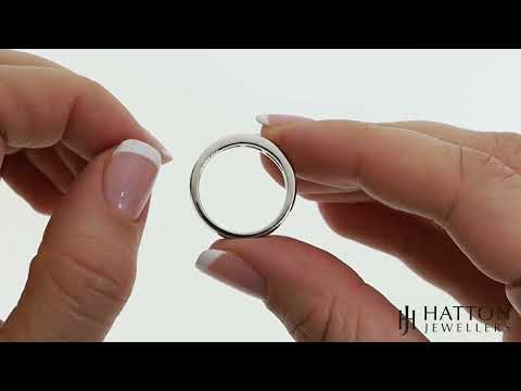 18ct White Gold 0.25ct Princess cut G/H-Si Diamond Half Eternity Ring