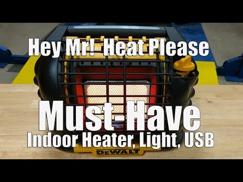 DEWALT 20-Volt Propane Radiant Heater DXH12B with Fan, LED Light & USB Charging Ports