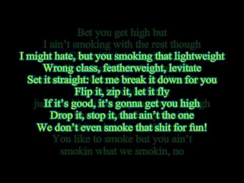 Smokin On - Snoop Dogg & Wiz Khalifa Feat. Jucy-J (Lyrics on Screen) (FULL 1080p HD)