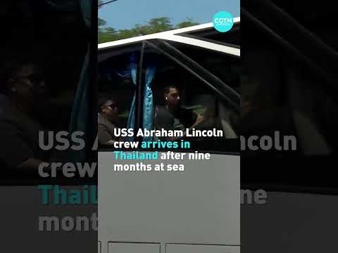 USS Abraham Lincoln crew arrives in Thailand after nine months at sea