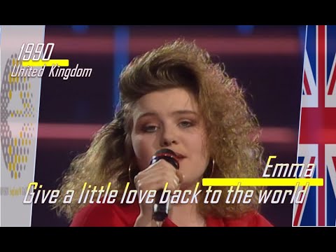 eurovision 1990 United Kingdom 🇬🇧 Emma - Give a little love back to the world ᴴᴰ