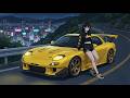 Initial D Anime I Drive Better When I Think Of You Eurobeat X City Pop AMV Mazda RX 7 夜のドラ�