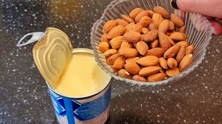 Beat Condensed Milk with Almonds! You