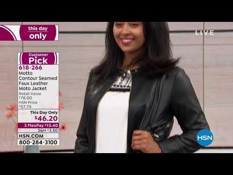 Motto ContourSeamed Faux Leather Moto Jacket