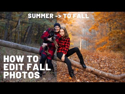 How to Edit Fall Photos from Fall Mini Sessions | Turn Summer to Fall in Photoshop