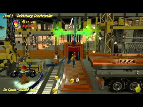 The Lego Movie Videogame: Level 1 Bricksburg Construction - STORY Walkthrough - HTG