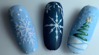 Snow Flakes Nails || NailArt Fiocco di Neve || Snow Flakes NailArt #nailtutorial#unghie#nailart