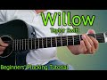 How to Play Willow by Taylor Swift-Easy Guitar Tutorial-Guitar Plucking Tutorial for Beginners