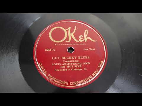 78RPM Louis Armstrong And His Hot Five ‎– Gut Bucket Blues 1925 OKeh ‎– 8261
