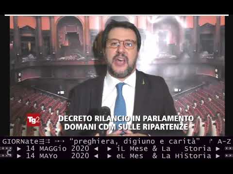 TITOLi TG2-sera 14 maggio 2020 - decreto rilancio, maxi manovra economica