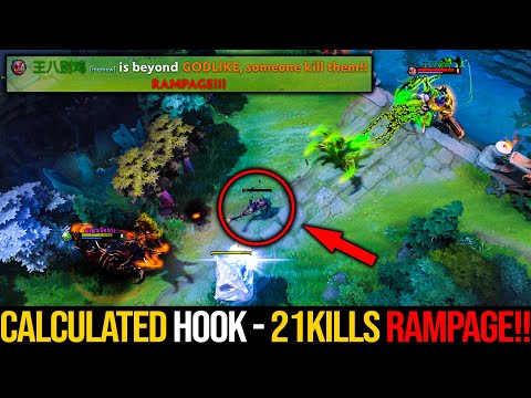 PUDGE CALCULATED HOOK 7.29 - BEYOND GODLIKE 21KILLS EPIC RAMPAGE!!! | Pudge Official