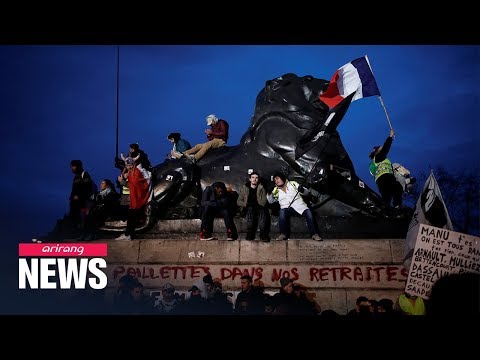 Protestors take to streets in France against pension reform; France's PM says "no magic ...