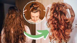 Overnight Heatless Blowout using just 1 scrunchie!  The EASIEST and QUICKEST overnight blowout!!