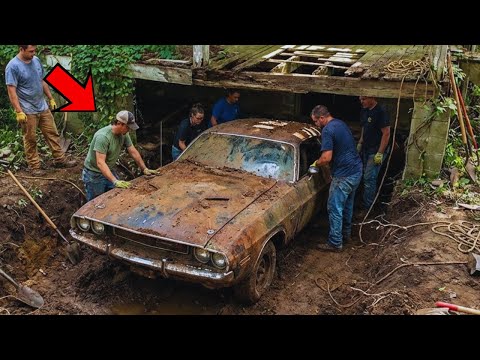 Restoring a 1970 Dodge Challenger found buried under a house abandoned for decades