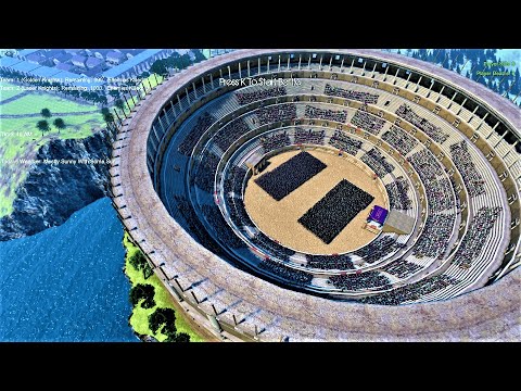 Clash of Knights 1000 Golden Knights Vs 1000 Laser Knights in Colosseum UEBS 2 Gameplay UEBS Mods