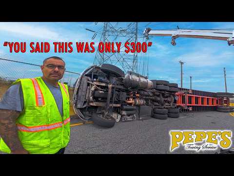 Speeding driver rolls over tractor and container