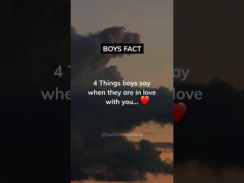 4 Things Boys Say When They Are In Love... #shorts