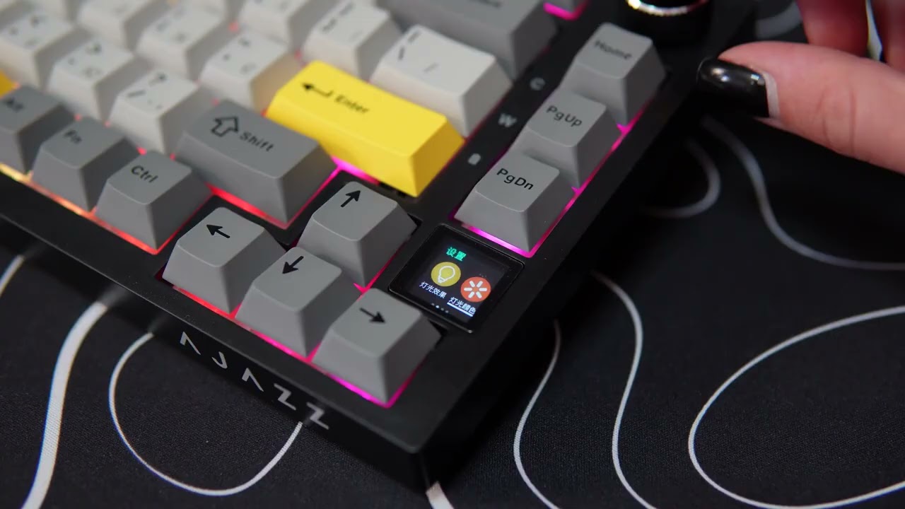 Клавіатура ігрова Ajazz AK820 Pro Flying Fish Switch Black video preview