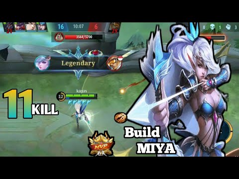 11kills! Play miya sideline with inspire-build top global miya~mlbb#kaja56gaming#buildtopglobal#miya