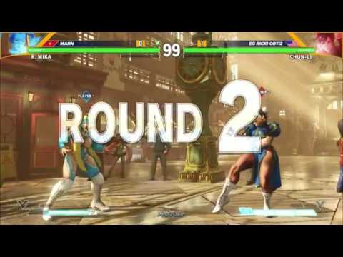 Street Fighter V - Marn [R. Mika] x Ricki Ortiz [Chunli] - NCR 2016 - TOP 8
