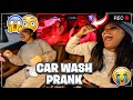 CAR WASH PRANK ON MIAH ( SHE GOT OUT THE CAR😂)