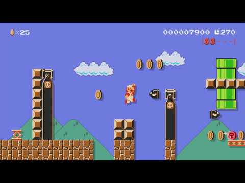 W5-1 キラーアイランド Bullet Bill Island by とも - SUPER MARIO MAKER - NO COMMENTARY 1bi 1bj