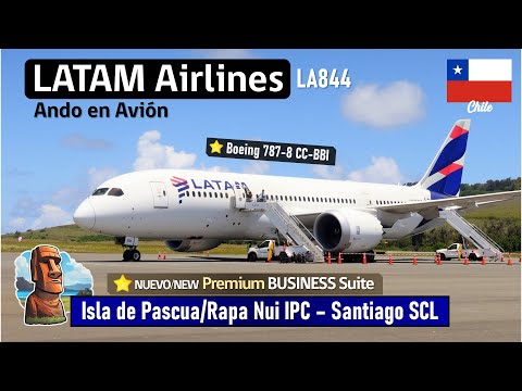 LATAM PREMIUM flight Easter Island to Santiago on a Boeing 787 CC-BBI | I'm flying