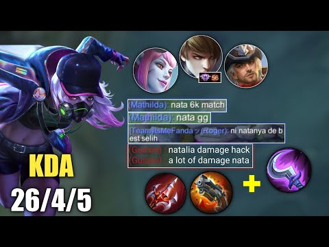 Natalia God Mode Non Stop Hunting | Natalia Best Build 2022 - Mobile Legends