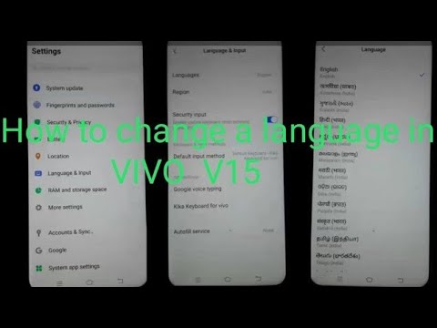Vivo V15 How to change a language setting By Raikwars2