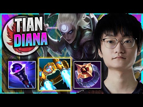 WHEN TIAN PLAYS DIANA JUNGLE! - FPX Tian Plays Diana JUNGLE vs Volibear! | Season 11
