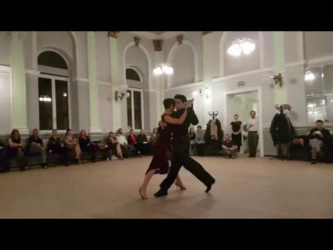  Jose Almar  and  Sabrina Concari  are  dancing  to  the  tango  "  Los Despojos  "  by  Miguel Caló
