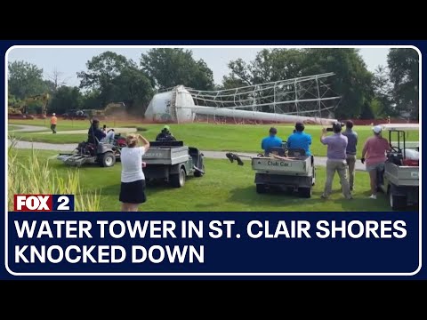 Water tower in St. Clair Shores knocked down