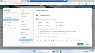 Setting Up an Automatic Reply for Outlook (Web Version)