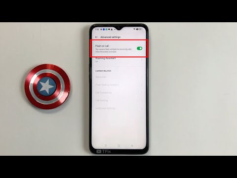 Flash on call on OPPO A57 Android 12