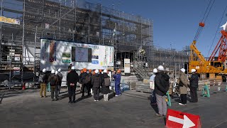 12月13日【びわ湖放送ニュース】新琵琶湖文化館の建設現場でカウントダウンイベント