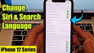 iPhone 12: How to Change Siri & Search Language
