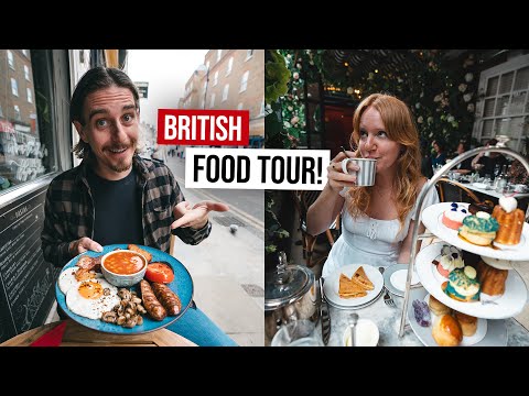 Americans Try Their Favorite British Foods! 🇬🇧 Full English, Fish & Chips + MORE! (London)