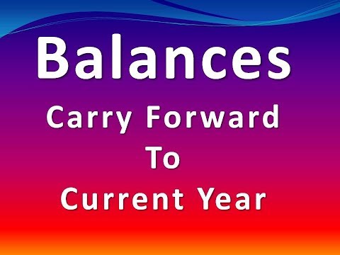 Balances Carry Forward