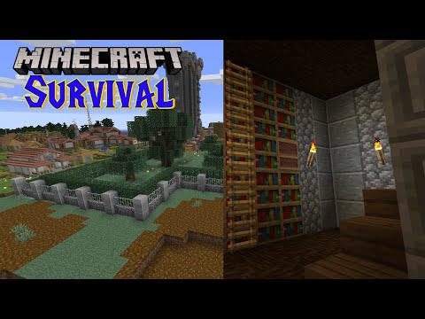 Lapis Kingdom Gaming - Decorating the Mage Tower Courtyard : Minecraft 1.16 Survival : Let's play :