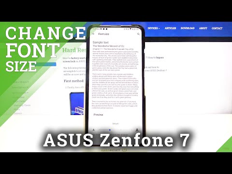 ASUS Zenfone 7 and Text Font Managing - Font Size