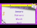 The 12 Months of the Year - Children's Song - Calendar Song - Karaoke Lyrics