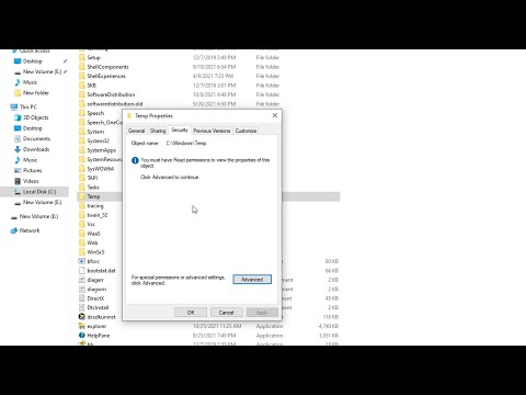 Fix you must have read permissions to view the properties of this object