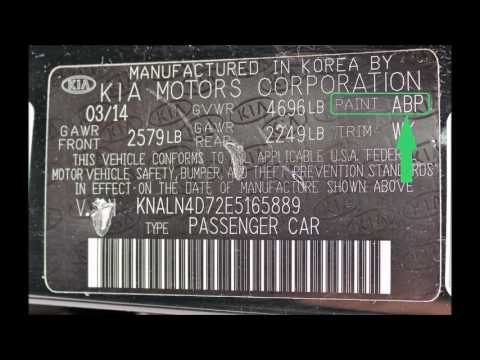 How to Find Your KIA Paint Code