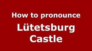 How to pronounce Lütetsburg Castle