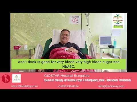 Saeed Behroozfar's Journey with Stem Cell Therapy for Type II Diabetes at GIOSTAR, Bengaluru