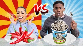 HOT VS COLD FOOD CHALLENGE |Vlogmas Day 5