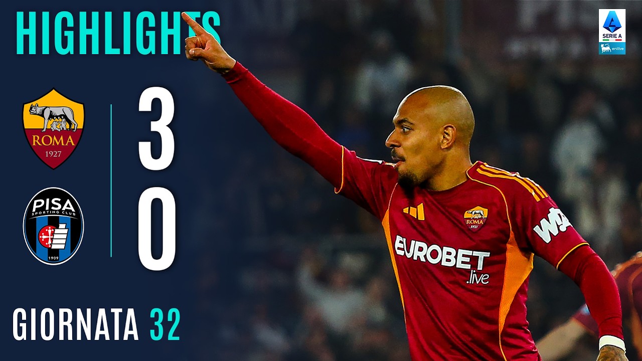 Super MALEN Firma la TRIPLETTA all’Olimpico | ROMA-PISA 3-0 | HIGHLIGHTS | SERIE A ENILIVE 2025/26
