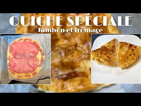 Quiche spéciale au jambon et fromage. Recette simple et facile (Déjeuner)