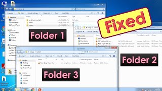 Folder opening in new window | Windows 7