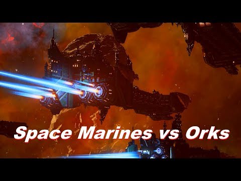 Space Marines vs Orks! Rank 165, Heroic Difficulty, 1500 Points - Battlefleet Gothic Armada